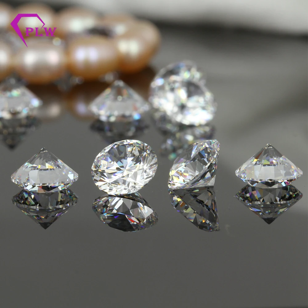 Wholesale Aaaaa Quality White Round Synthetic Cubic Zirconia Stone ...
