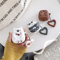 

3D Cartoon We Bare Bear for Airpods Silicone Cover Protective Case Anti-fall Wireless Earphone Carrying Bag