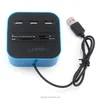 3 Port USB Hub 2.0 with Multi Function Card Reader for SD/TF/MMC/M2/MS/MP High Speed USB Hubs