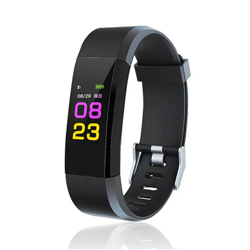 Smart Bracelet Step Speedometer Heart Rate Monitor Call Reminder Pedometer Smart Wristband ID115Plus