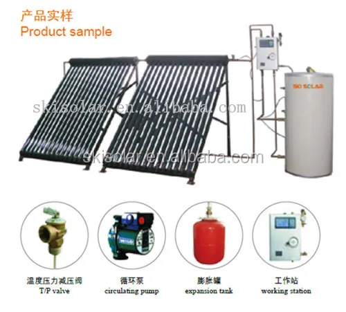 2015 hot sale home split solar energy thermal power system; Separate solar water heater system circulating pump;thermostats