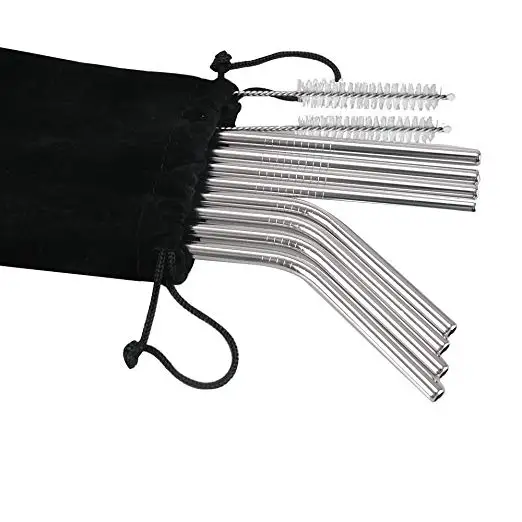 
BHD Custom Reusable LFGB Food Grade Metal Drinking Straws 10.5