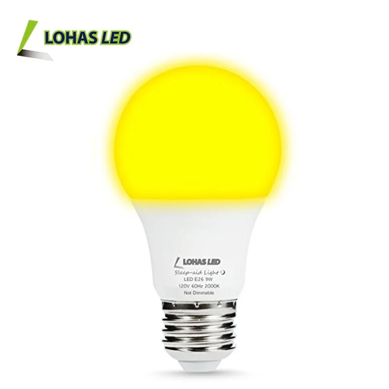 New Arrival A19 LED Amber Light Bulbs 60 Watt Equivalent 9W E26 LED Bulb For Home Lighting Decorative