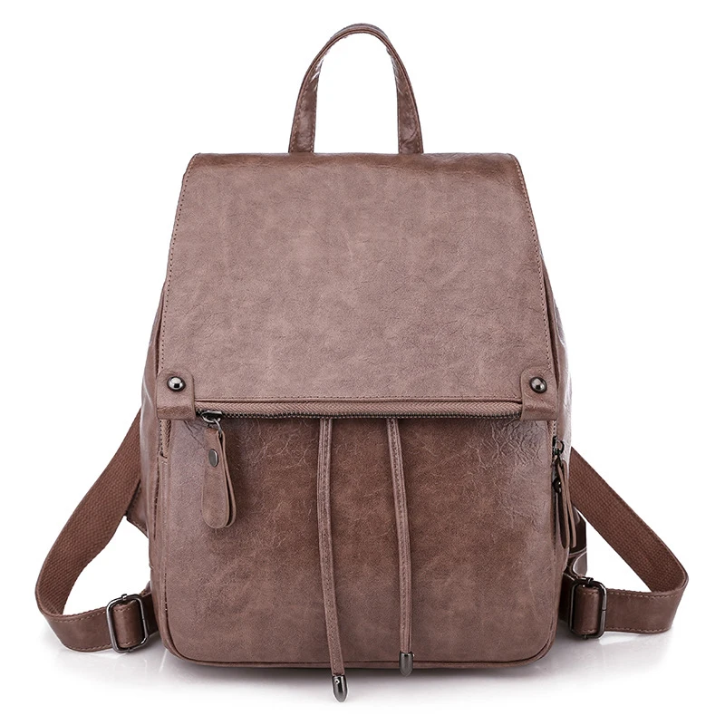 

2021 Fashion Women Backpacks PU Leather Backpack Shoulder Bags For Women Female Feminine Mochila