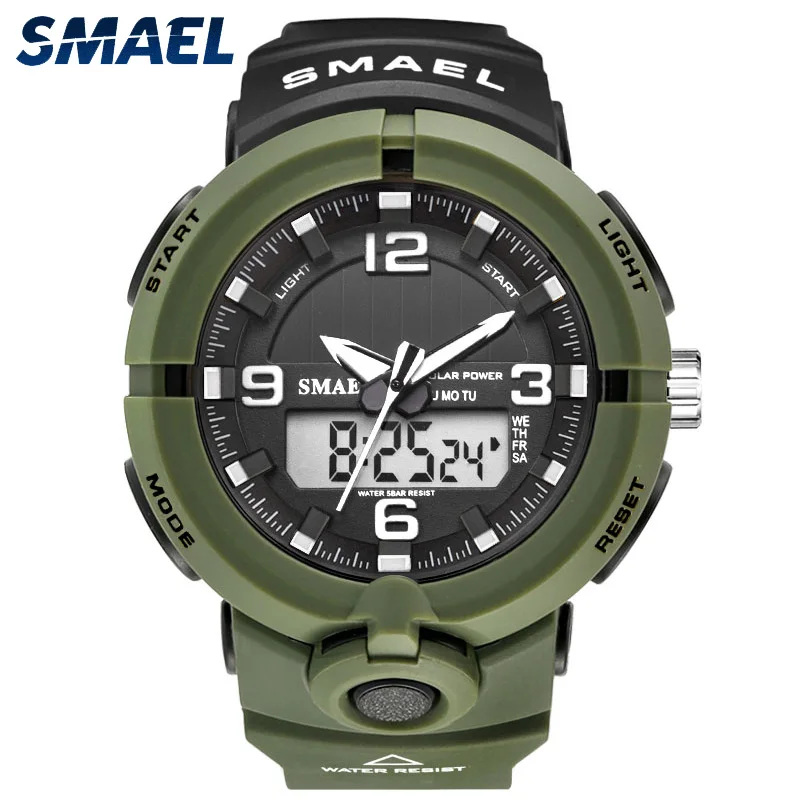 

SMAEL sport water resistant sport digital wrist watch 8017, White,black white,red,black gold,army green,khaki,black blue