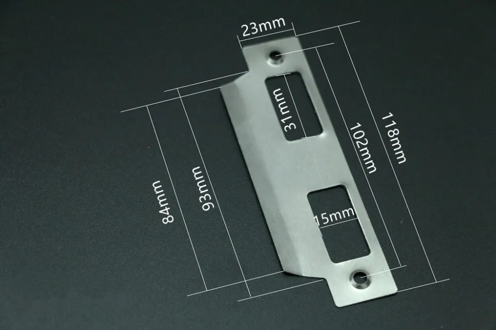Metal Door Lock Strike Cover Plate With Screw Hole Buy Door Lock