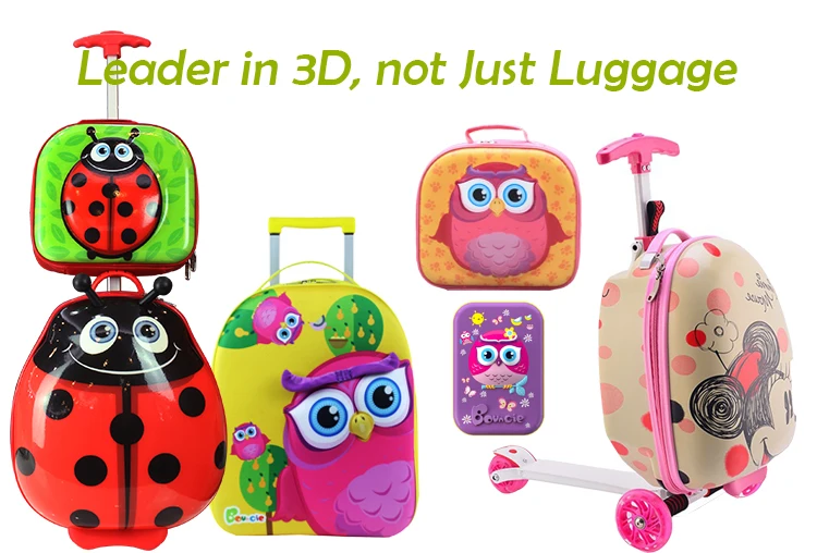 Hard Shell Abs Foldable School Bags Kids Travel Kids Trolly School