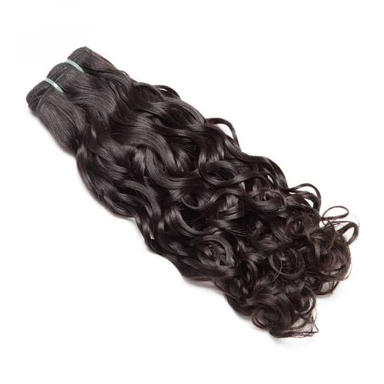 

100% Brazilian Virgin Raw Human Hair Double Drawn Weft Water Wave Hair Weaving In Dubai