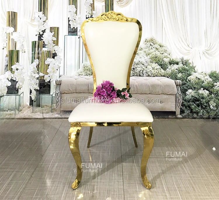 Fancy Hotel Banquet Furniture White Back Design Wedding Chair For Sale