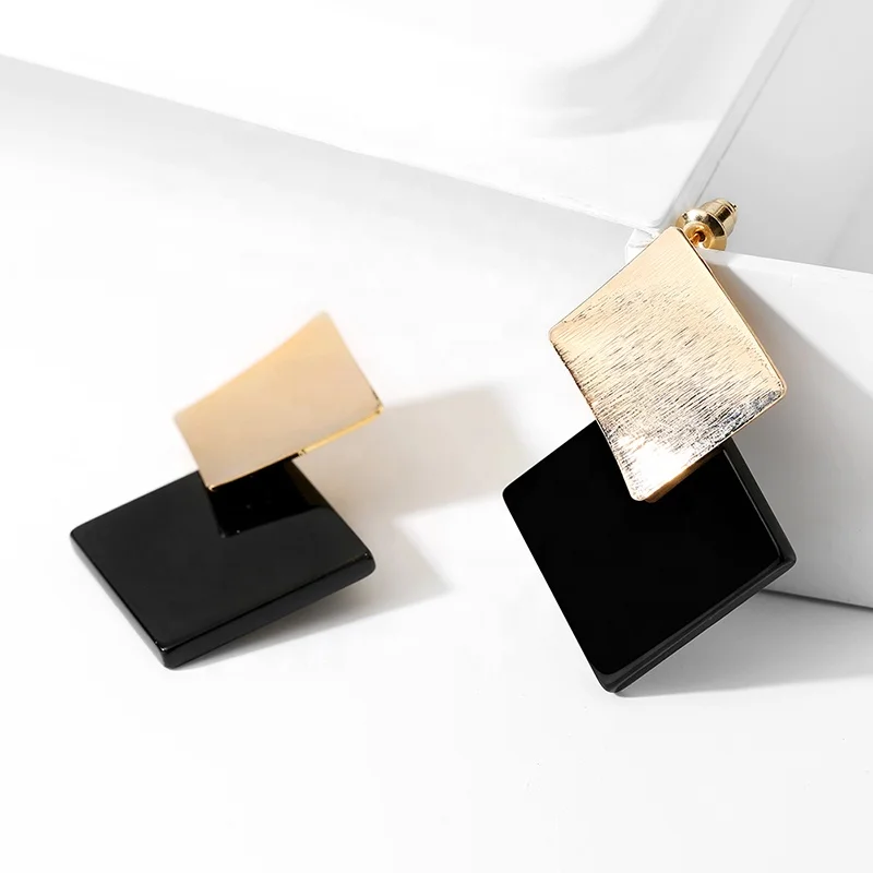 Dara Jewelry 925 Sterling Silver Gold/Black Color Plated Pendant Earrings for Women Wholesale