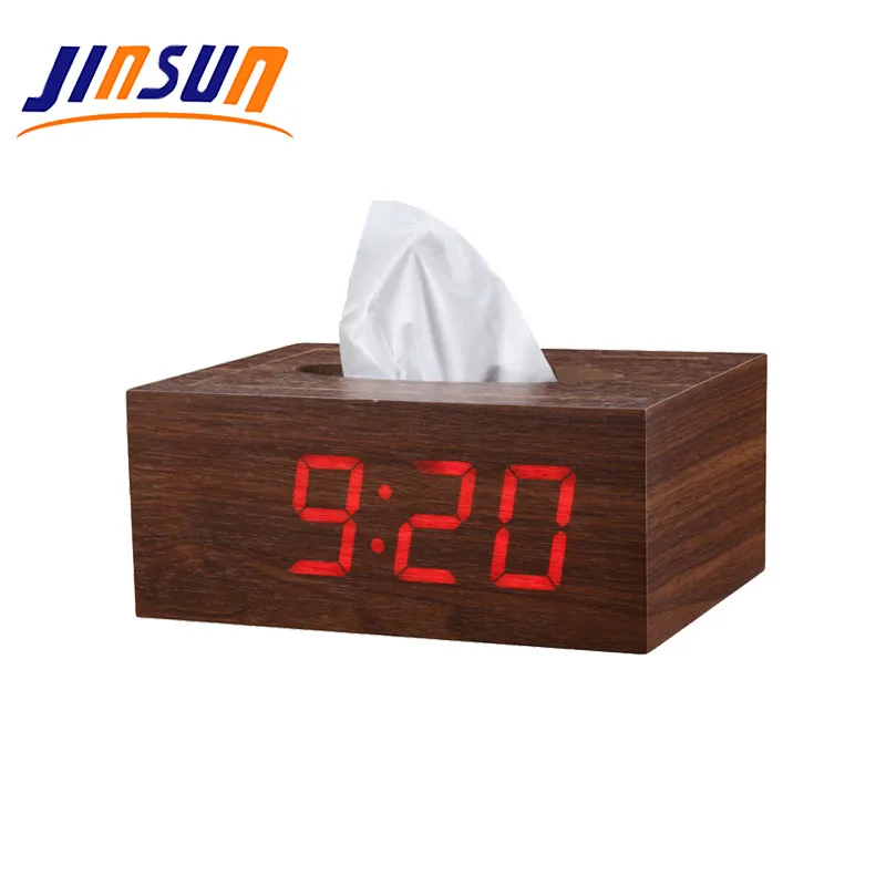 Jinsun Creative Portable Personalized Desk Clock Wood Clock Modern