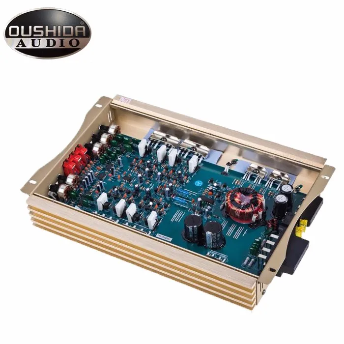 Good Quality 4 Channel Class Ab Amplifier Car Audio 12v Gold Color
