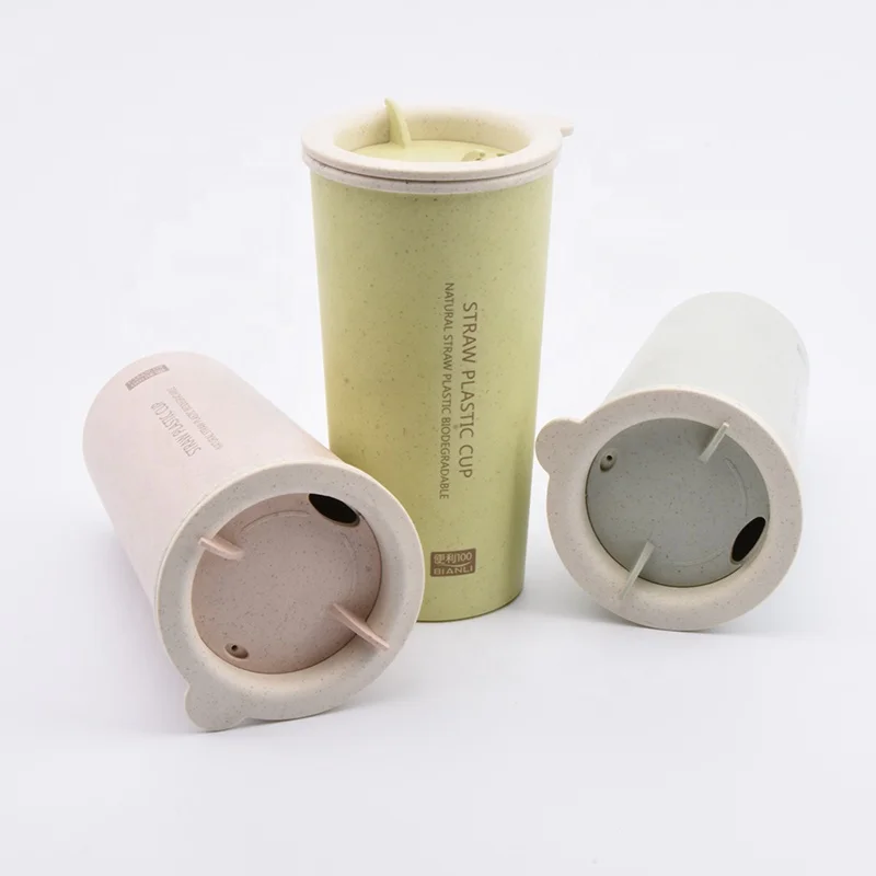 

400ml Wheat Straw Fiber Mug Biodegradable Reusable Coffee Cups