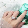wholesale fashion jewelry china 925 silver heart shape wedding ring for women