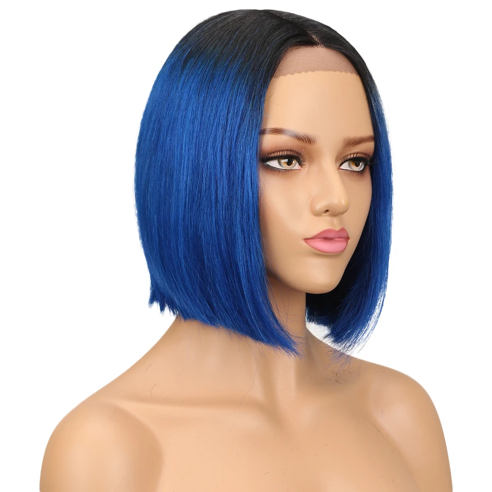 

Sleek brazilian hair bob lace front u part wigs for sale
