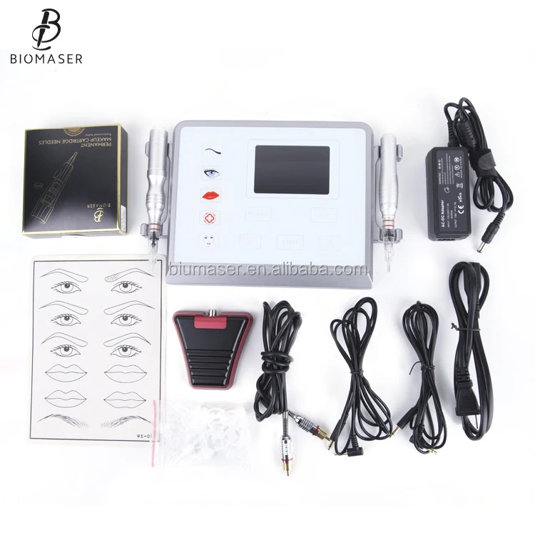 

Biomaser P1 Digital Permanent Makeup Machine with Two Handpieces Available Eyebrow Tattoo Machine