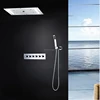 Multi Function Thermostatic shower mixer 380*700mm led shower head set with rainfall,waterfall,mist fall and water column