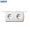 2*GANG double Europe Schuko socket power Socket,outlets,wall plate socket high quality