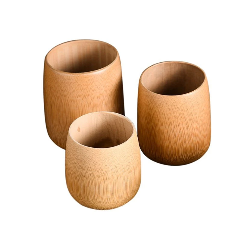 

Wholesale Handmade Custom Logo Carbonized Food Coating Eco Friendly Biodegradable Bamboo Cups, Narural