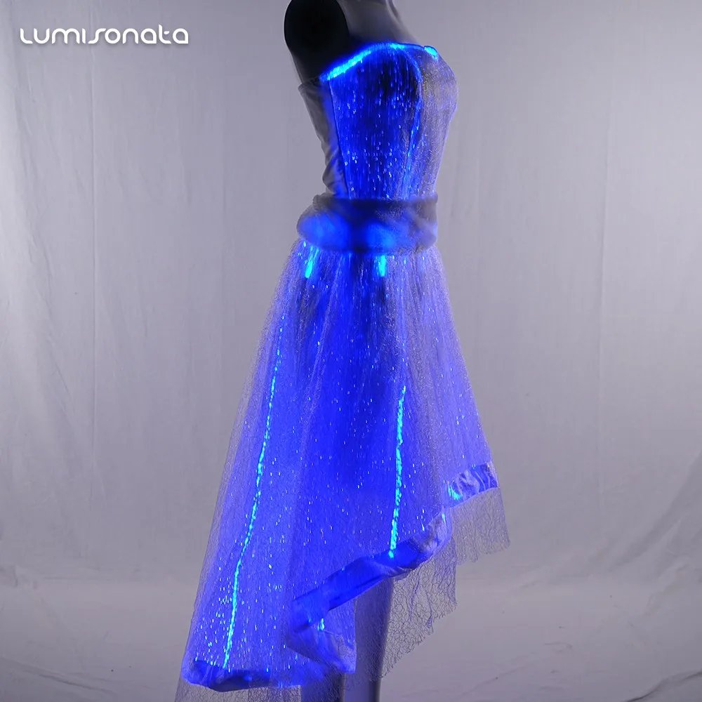 Luminous Short One Piece Led Light Up Fiber Optic Evening Dresses - Buy ...