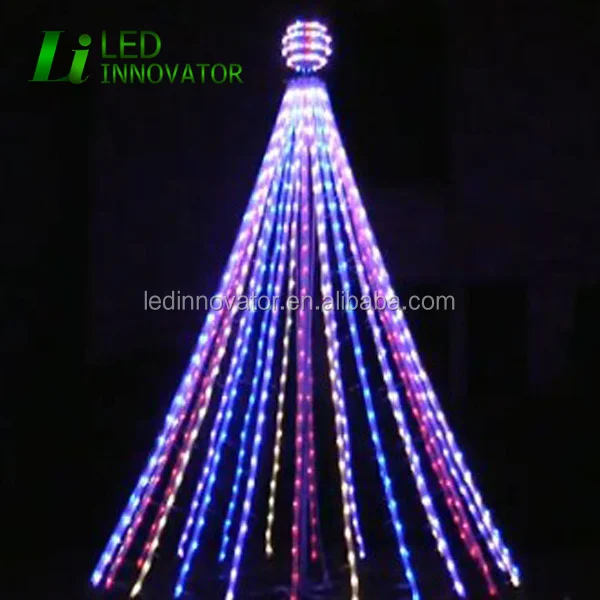 decor outdoor christmas tree with dmx flexible strip light o rama compatible