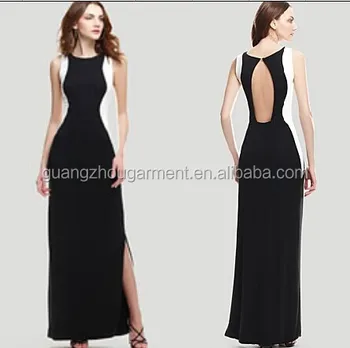 vestido metade branco metade preto