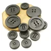 laser engraved wooden black sewing button for clothes