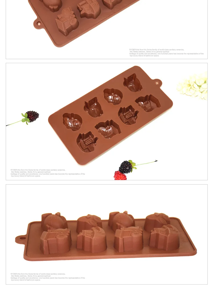 Wholesale 9 Cavity Funny Shaped Food Grade Silicone Cake Mold Silicone Chocolate Mould