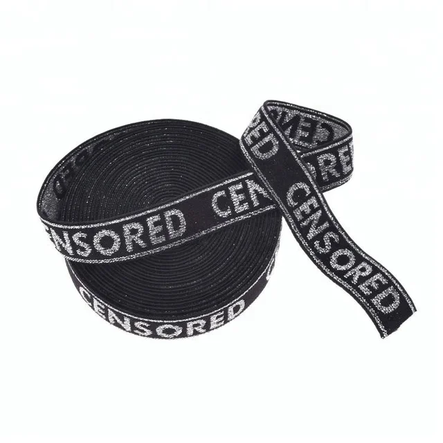 wholesale custom jacquard silver elastic band