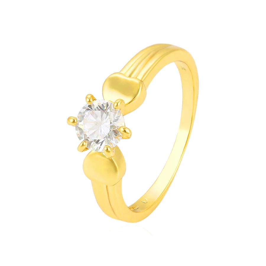 

14074 xuping imitation jewelry women 24 k crystal arabic wedding ring