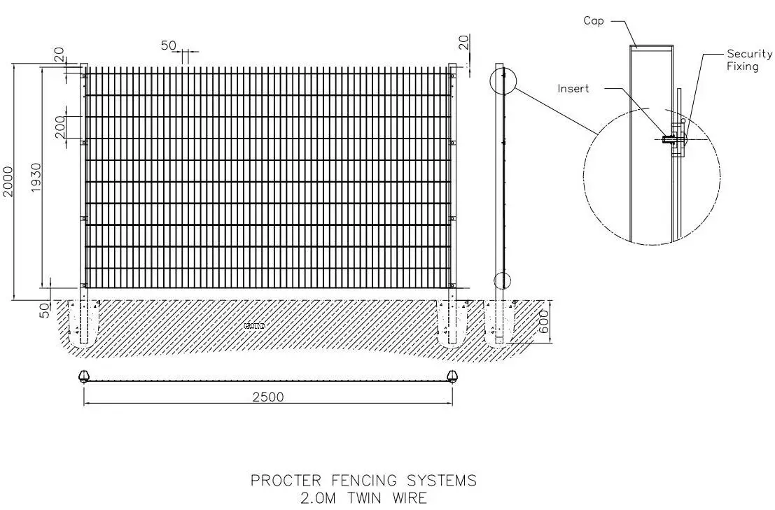 Black Anti Climb Iron Rod Double Wire Mesh Fence,Fence Panel,Galvanized ...