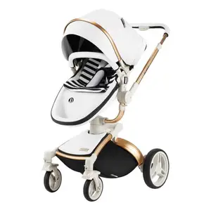 Baby carriage for newborn and toddler outdoor type baby cart with lockable 360 freely swivel pushchair