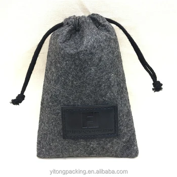 grey felt backpack