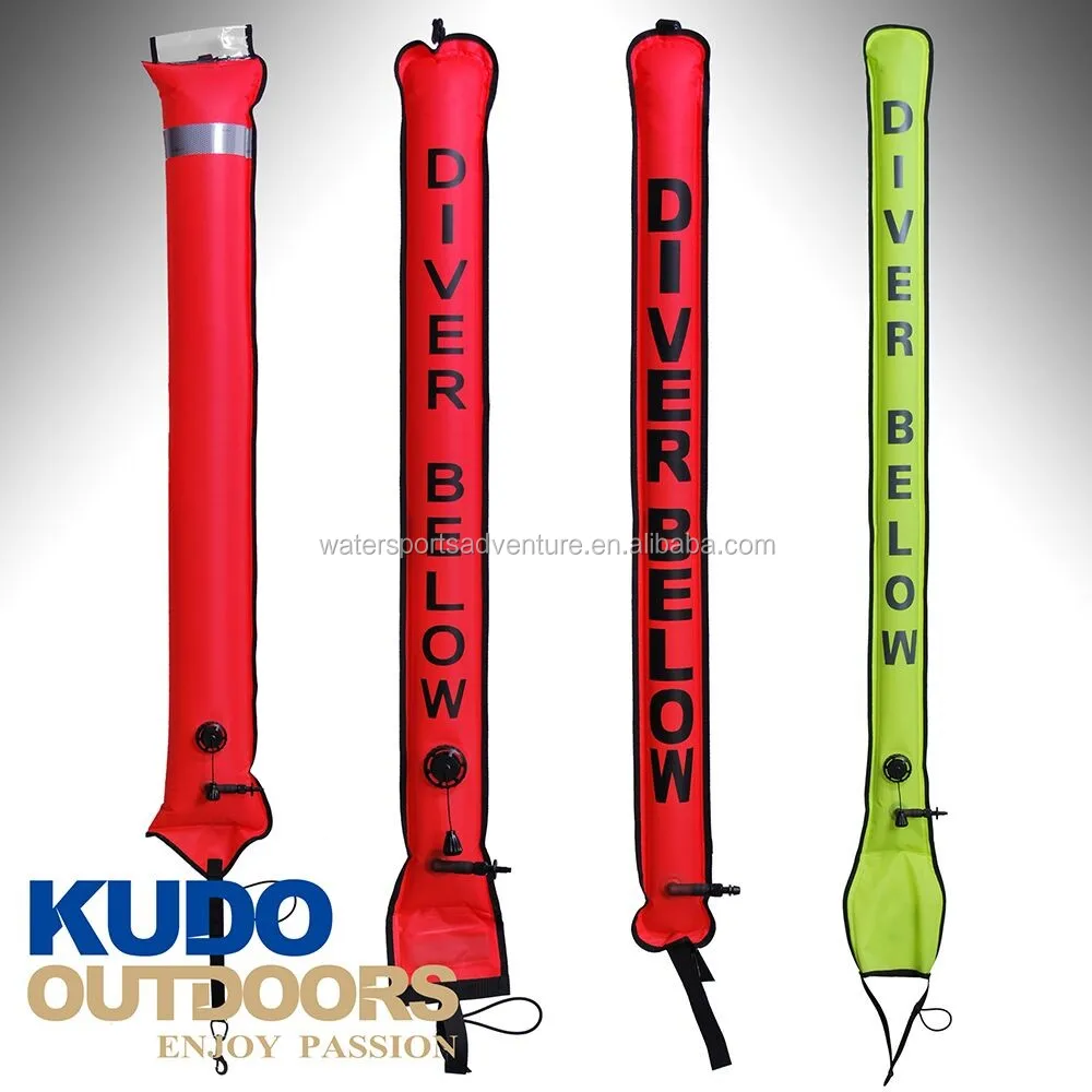 

Inflatable Surface Marker Buoy Factory customized SMB Dive Alert, Neon orange/neon yellow or customized