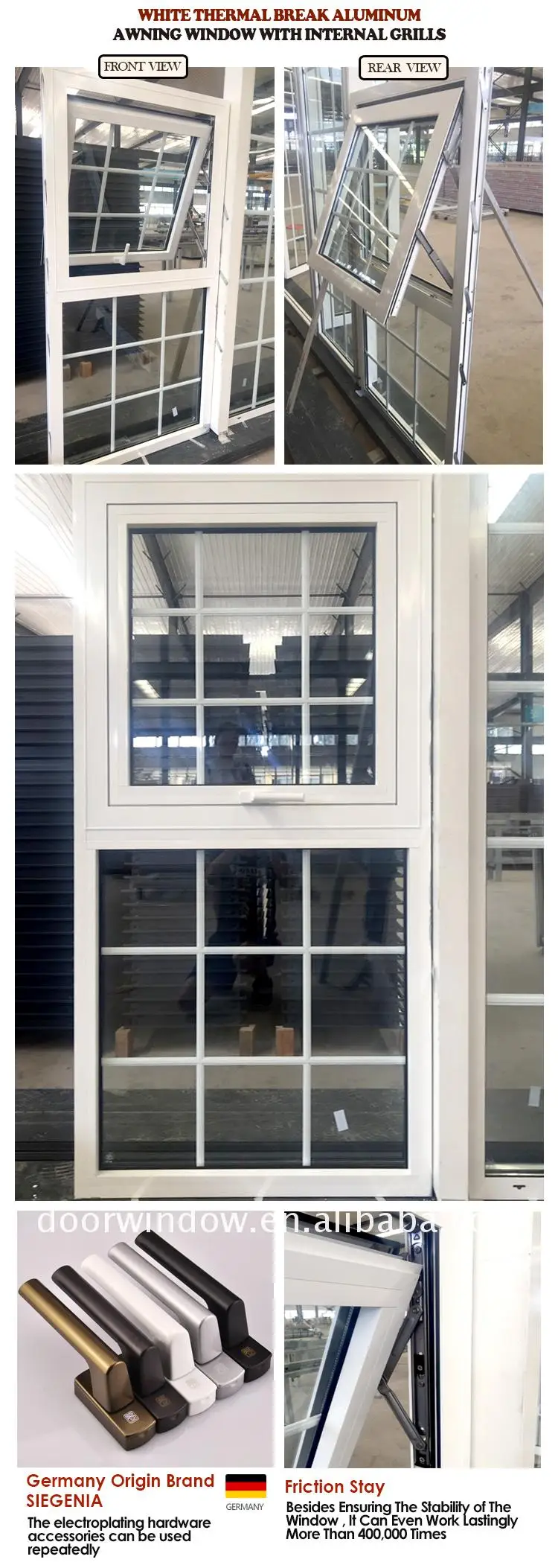 Factory Hot Sales commercial aluminum window frames cheap windows awning