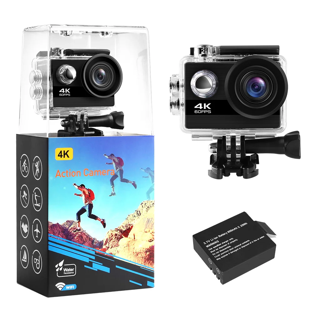 AUSEK 4K WiFi Sports Action Camera Ultra HD Waterproof DV action camera accessories kits