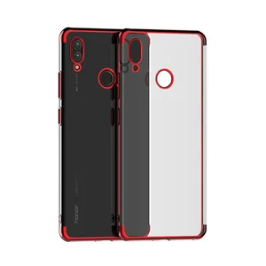 OEM Transparent Soft TPU Silicone Case for Huawei honor 3c h30-u10 Honor 8X 8 10 Lite V9 V10 Plating Phone Cover Case