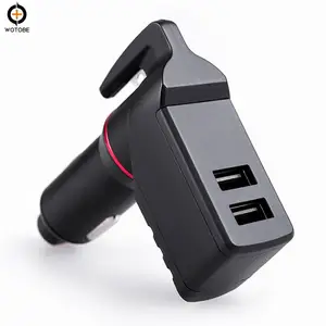 Dual USB 4.8A Car Charger Emergency Safety Hammer