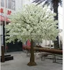 silk flower artificial cherry blossom tree with FRP tree skin and galvanized trunk