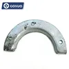 Galvanized round metal wheel semi - circle bracket with square nut