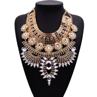 

NK-189011 Boho Statement Necklace Fashion Long Gold Bohemian Indian Jewelry for Women Big Ethnic Costume Jewelry