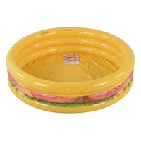 

Best selling colorful inflatable 3-ring hamburger plastic swimming pool for kids