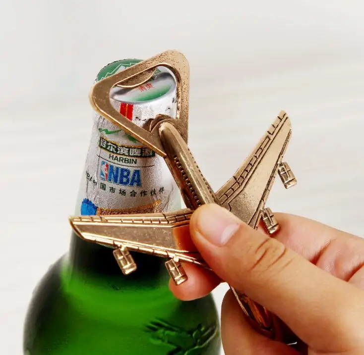 

wedding favor golden retro Classic plane/aeroplane/aircraft bottle opener party gift souvenir 100pcs/lot