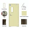 BS EN manufacturer 30mins fireproof external iron doors fire rated metal doors with vision panel(FS-TA005)