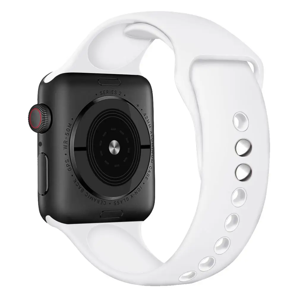 

IVANHOE For Apple Watch, Sport Soft Silicone Replacement Band For Apple Watch Series 1/2/3/4 38mm 40mm 42mm 44mm, Multi-color optional or customized