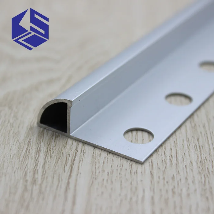 Connected Spacer Aluminium Round Quadrant Edge Closed Metal Tile Trim ...