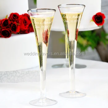 Personalized Wedding Champagne Flutes Trumpet Shape Buy
