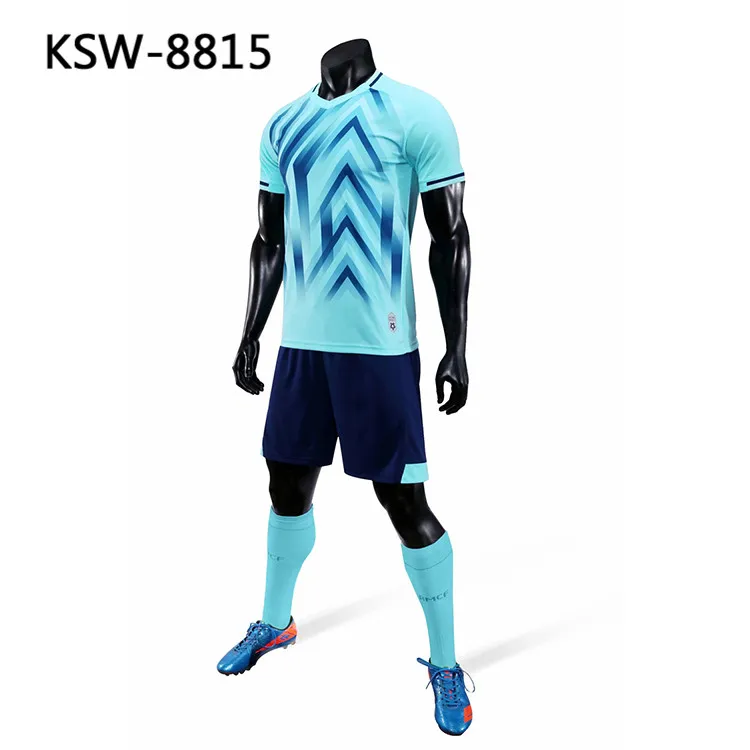 

New design sublimation printed adult kids football shirt maker soccer kit uniforms jersey set with custom logo, Custom color