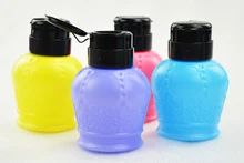 350ml Crown Style Wash Remover Cleanser Bottle Pump Dispenser Nail Art Polish Remover Cleaner Acetone Bottle