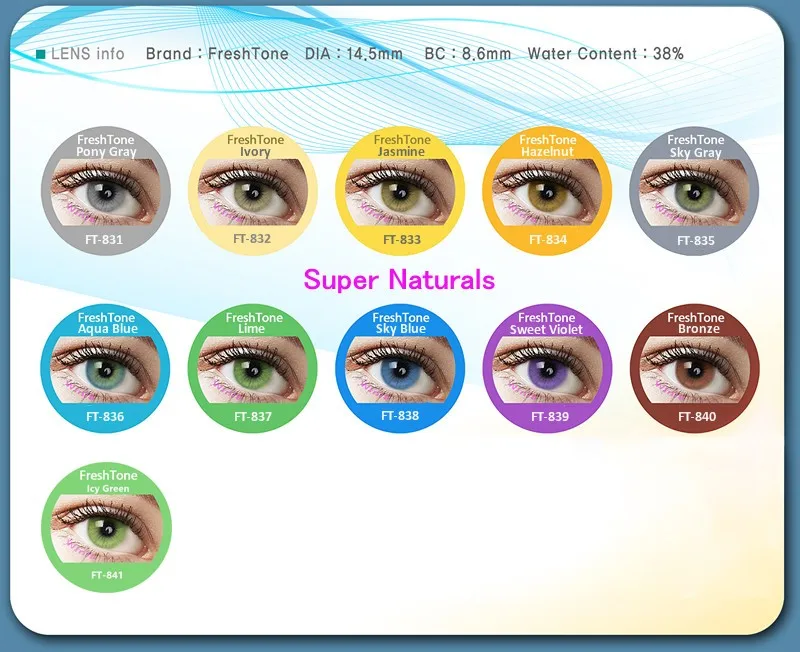 Freshtone Free Shipping Super Naturals Korean Cosmetic Color Contacts ...